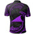 Tokelau Polynesian Polo Shirt Purple Tribal Wave - Polynesian Pride