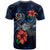 Vanuatu Polynesian T Shirt Blue Turtle Hibiscus - Polynesian Pride