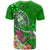 Guam T Shirt Turtle Plumeria (Green) - Polynesian Pride