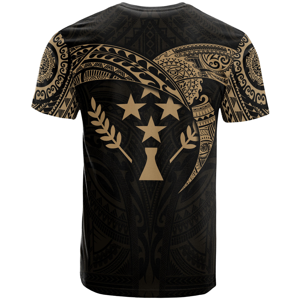 Kosrae Micronesian T Shirt Full Color Heart Shield - Polynesian Pride