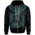 Polynesian Samoa Zip up Hoodie Samoan Waves (Turquoise) Unisex Turquoise - Polynesian Pride