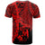 Tonga Polynesian Custom T Shirt Tribal Wave Tattoo Red - Polynesian Pride