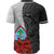 Guam Polynesian Baseball Shirt - Coat Of Arm With Hibiscus White - Polynesian Pride