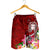 Fiji Men's Shorts - Turtle Plumeria (Red) - Polynesian Pride