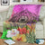 Samoa Premium Blanket - Manta Ray Tropical Flowers - Polynesian Pride