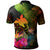 Papua New Guinea Polynesian Custom Polo Hibiscus and Banana Leaves - Polynesian Pride