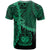 Samoa Polynesian Custom T Shirt Tribal Wave Tattoo Green - Polynesian Pride