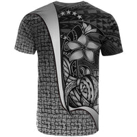 Cook Islands Polynesian T Shirt White Turtle with Hook - Polynesian Pride