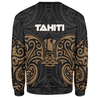 Tahiti Polynesian Custom Personalised Sweater - Spirit Style Gold - Polynesian Pride