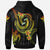 Hawaii Custom Hoodie Reggae Plumeria Flowers with Spiral Patterns - Polynesian Pride