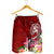 Tonga Men's Shorts - Turtle Plumeria (RED) - Polynesian Pride