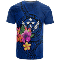 Kosare Micronesia T Shirt Floral With Seal Blue - Polynesian Pride