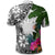 Nauru Custom Polo Shirt White Turtle Plumeria Banana Leaf - Polynesian Pride