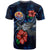 Tahiti Polynesian T Shirt Blue Turtle Hibiscus - Polynesian Pride