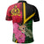 Custom Vanuatu Polo Shirt Vanuatuan Flag with Hibiscus - Polynesian Pride