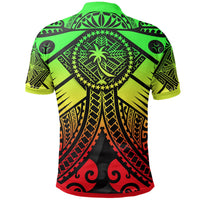 Chuuk Custom Polo Shirt Reggae Seal with Polynesian Tattoo - Polynesian Pride