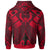 Yap Custom Zip up Hoodie Red Seal with Polynesian Tattoo - Polynesian Pride