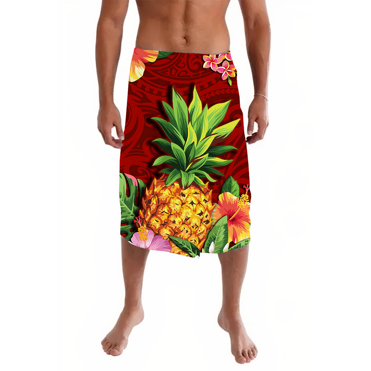 Hawaii Lavalava Polynesian Red Pineapple LT13 Red - Polynesian Pride