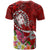 Fiji T Shirt Turtle Plumeria (Red) - Polynesian Pride