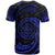 Palau Polynesian Custom T Shirt Blue Tribal Wave - Polynesian Pride