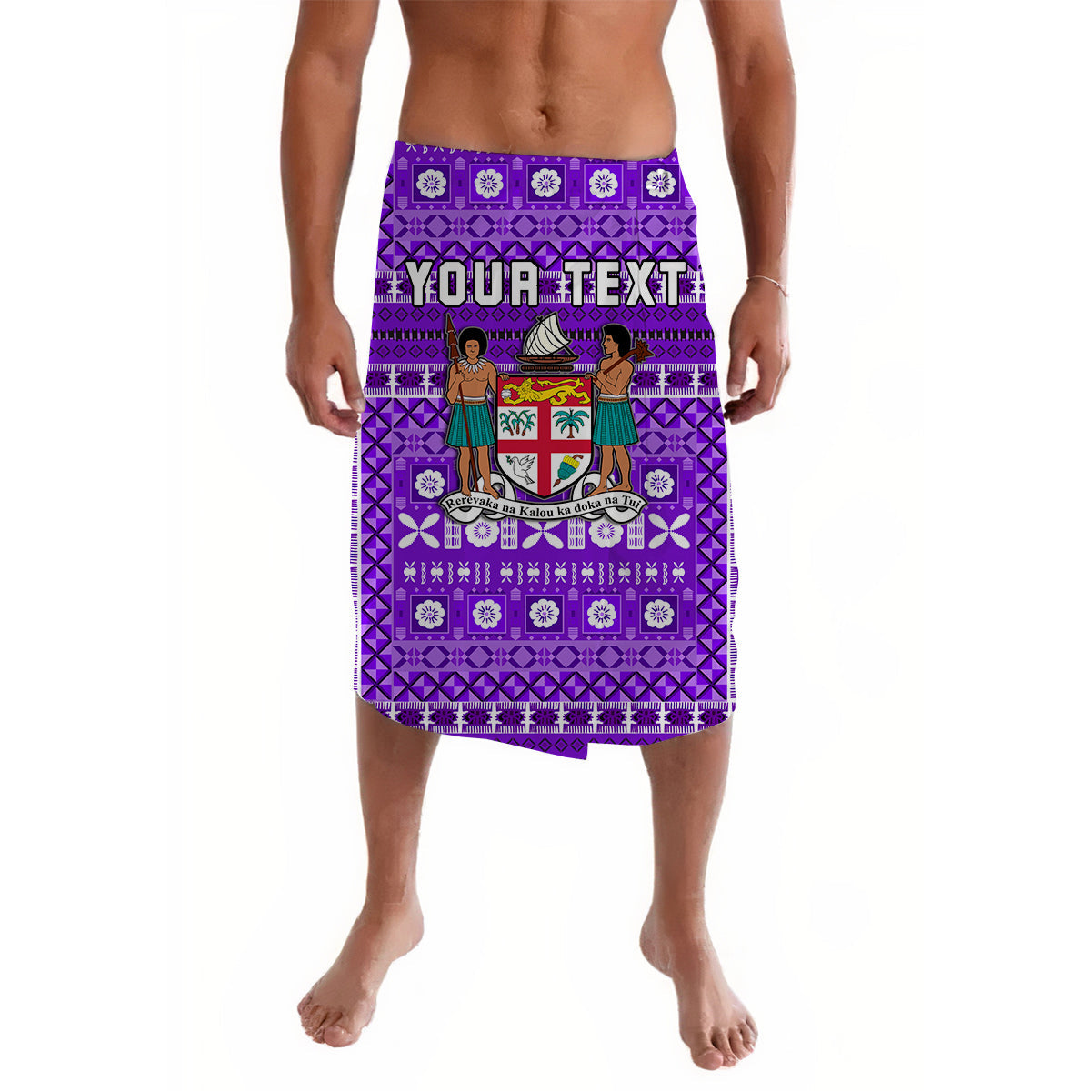 Custom Fiji Lavalava Purple Tapa Pattern LT13 Purple - Polynesian Pride