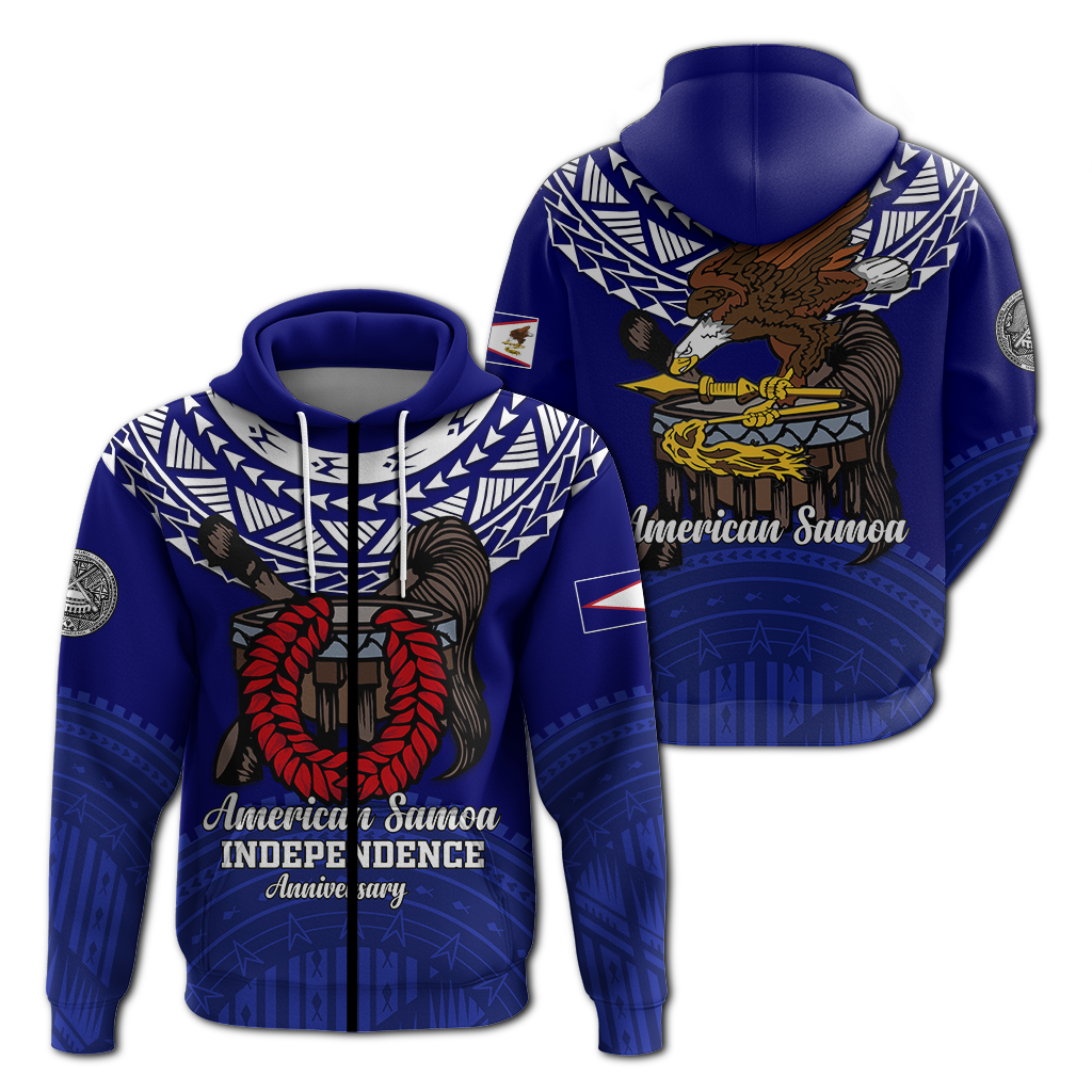 American Samoa Independence Anniversary Pride Hoodie LT12 Blue - Polynesian Pride