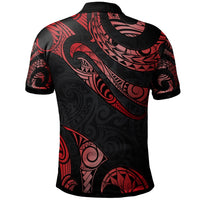 Samoa Polo Shirt Polynesian Tattoo Red Version - Polynesian Pride