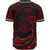 Palau Polynesian Baseball Shirt - Red Tribal Wave - Polynesian Pride