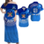 Custom Fiji Tapa Tribal Coconut Tree Matching Polynesian Hawaiian Shirt And Dress LT12 Blue - Polynesian Pride