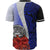 American Samoa Polynesian Custom Personalised Baseball Shirt - Coat Of Arm With Hibiscus Blue - Polynesian Pride