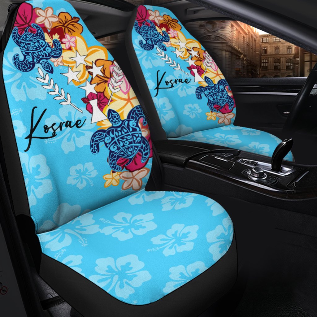 Kosrae Car Seat Cover - Tropical Style Universal Fit Blue - Polynesian Pride