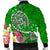 Fiji Men's Bomber Jacket - Turtle Plumeria (Green) - Polynesian Pride