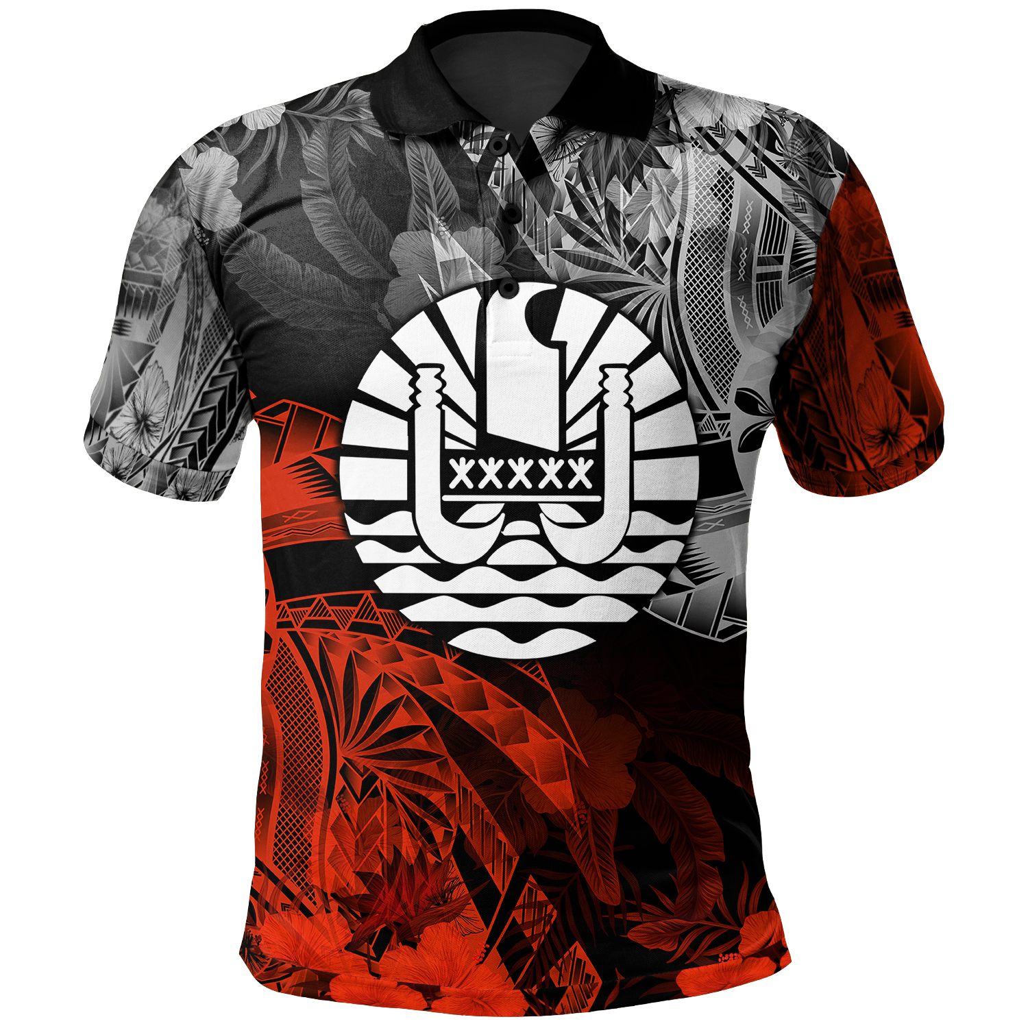 Tahiti Polynesian Polo Shirt Vintage Polynesian Turtle Unisex Black - Polynesian Pride