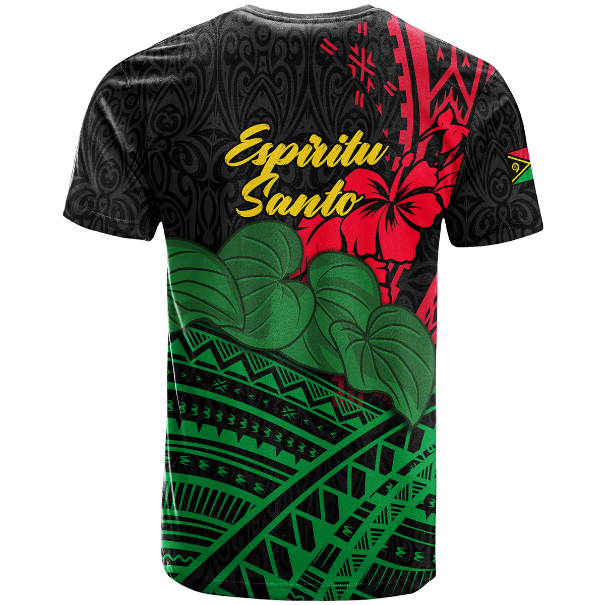 Vanuatu Espiritu Santo T Shirt Kava With Hibiscus LT12 - Polynesian Pride