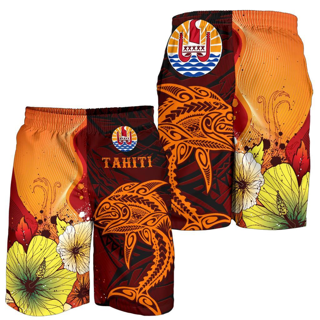 Tahiti Men's Shorts - Tribal Tuna Fish - Polynesian Pride