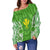 Hawaii Polynesian Women's Off Shoulder Sweater - Hawaiian Pattern With Seal - Polynesian Pride