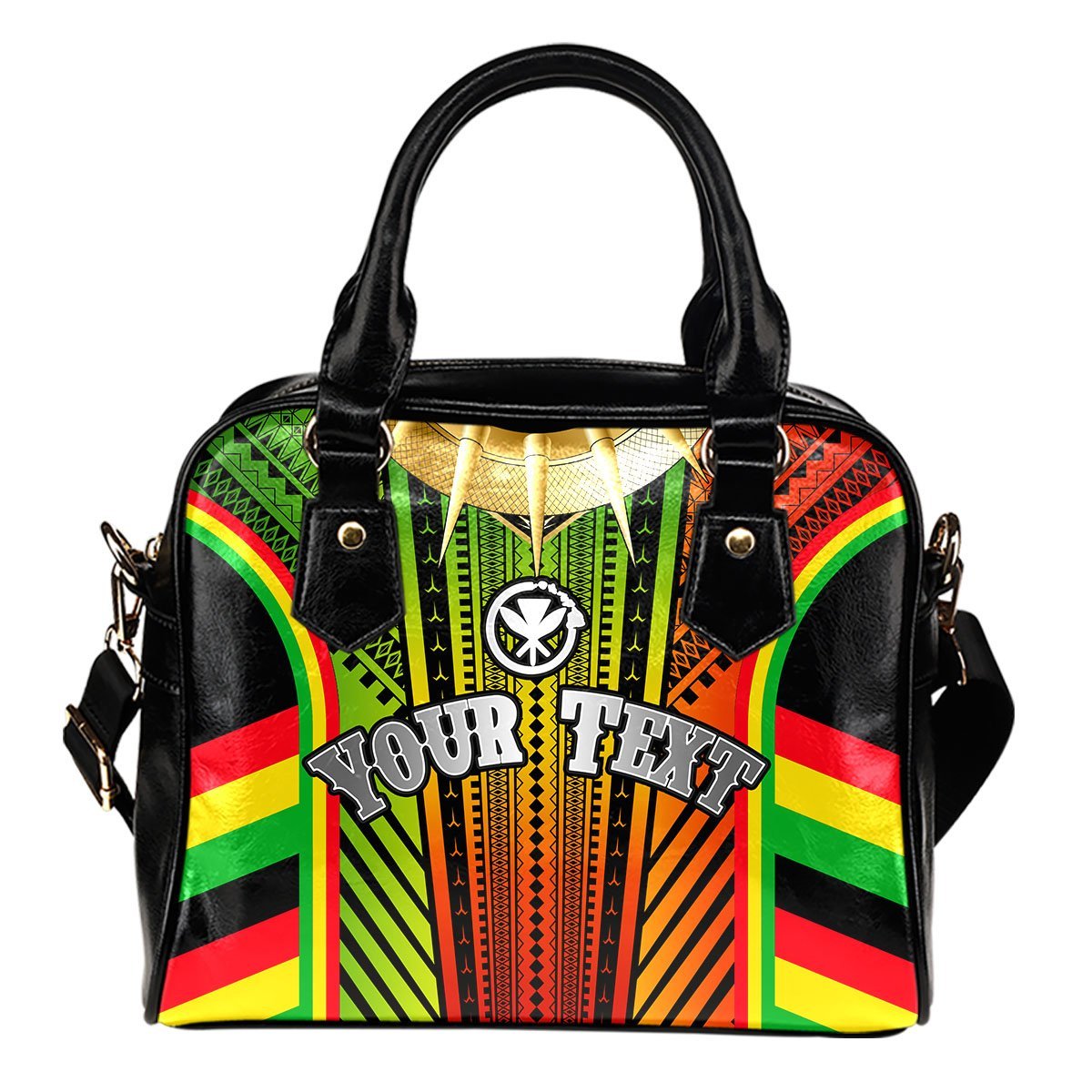 Hawaii Polynesian Custom Personalised Shoulder Handbag - Tribal Ornamental One Size Reggae - Polynesian Pride