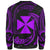 Wallis And Futuna Polynesian Custom Personalised Sweater - Purple Tribal Wave - Polynesian Pride