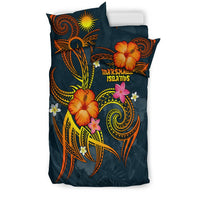 Marshall Islands Polynesian Bedding Set - Legend of Marshall Islands (Blue) - Polynesian Pride