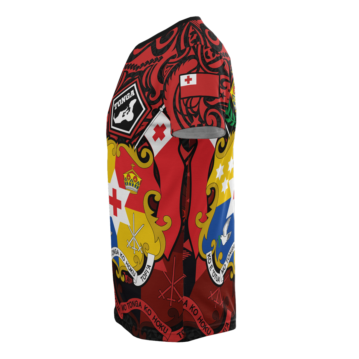 Tonga Pride T Shirt Tonga Flag Coat of Arms Polynesian Tattoo - Polynesian Pride