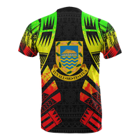 Tuvalu T Shirt Tuvaluan Coat of Arms Polynesian Tattoo Reggae Style - Polynesian Pride