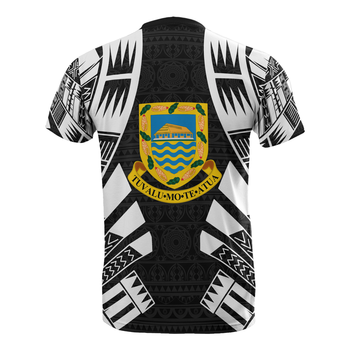 Tuvalu T Shirt Tuvaluan Coat of Arms Polynesian Tattoo Style - Polynesian Pride
