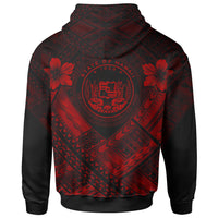 Hawaii Hoodie Red Seal Polynesian Patterns - Polynesian Pride