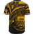 Tuvalu Baseball Shirt - Gold Color Cross Style - Polynesian Pride