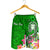 Fiji Custom Personalised Men's Shorts - Turtle Plumeria (Green) - Polynesian Pride