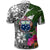 Samoa Custom Polo Shirt White Turtle Plumeria Banana Leaf - Polynesian Pride