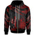 New Caledonia Polynesian Zip Hoodie Polynesian Tattoo Red Version Unisex Red - Polynesian Pride