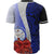 Marshall Islands Polynesian Custom Personalised Baseball Shirt - Coat Of Arm With Hibiscus Blue - Polynesian Pride