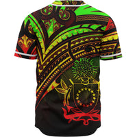 Cook Islands Baseball Shirt - Reggae Color Cross Style - Polynesian Pride