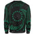 Cook Islands Polynesian Sweater - Green Tribal Wave - Polynesian Pride